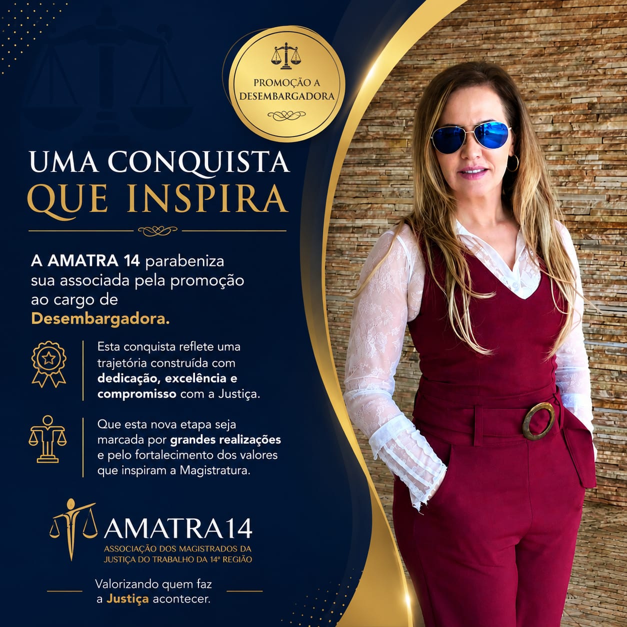 Parabéns pela merecida promoção!
